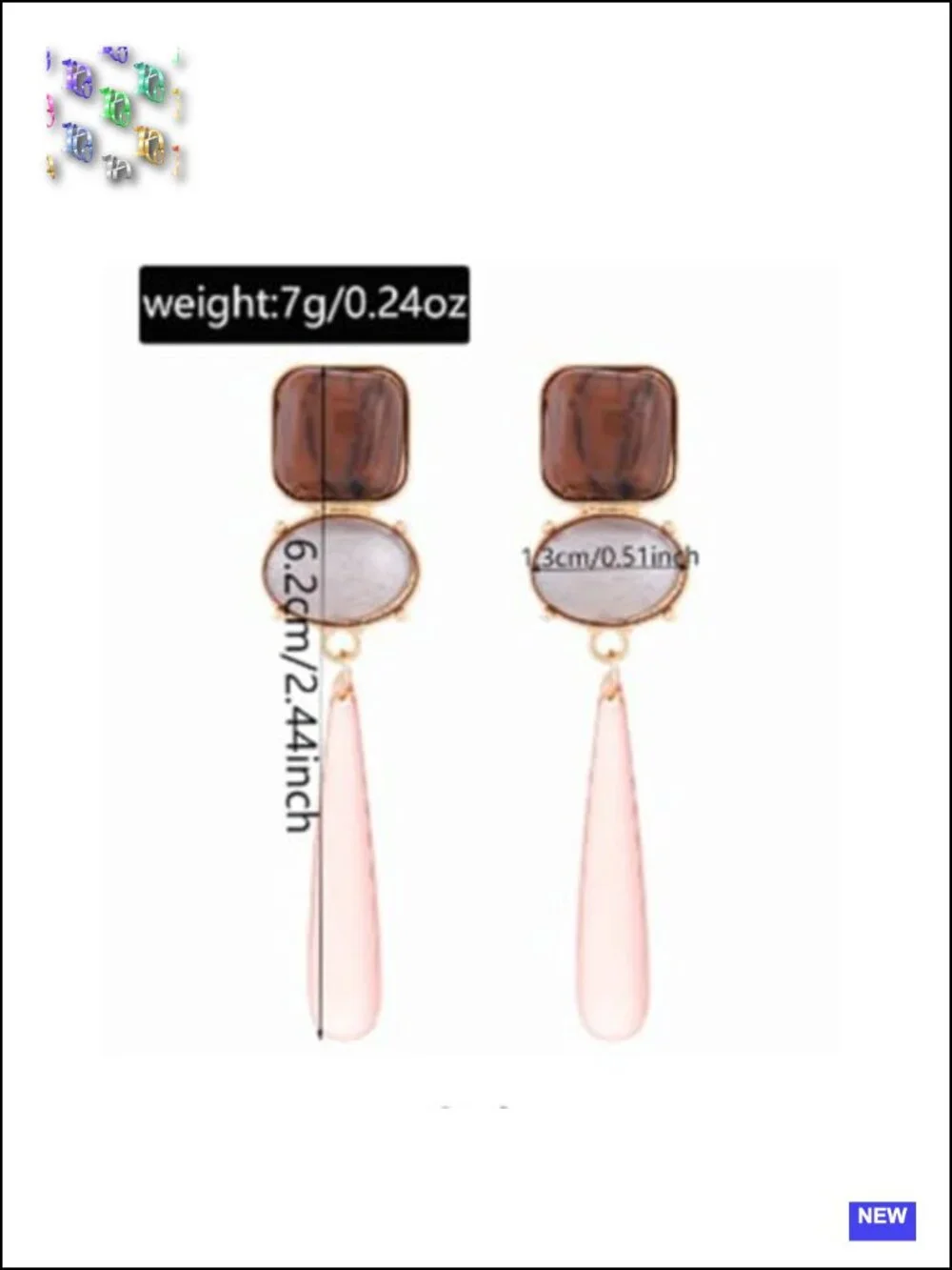 Geometric Drop Dangle Earrings Acrylic Statement Irregular Hanging Earrings for